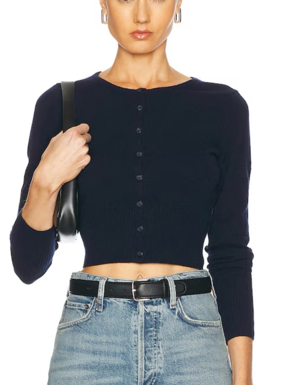 Jenni Kayne Cashmere Finley Cardigan Cropped Spring Cardigan Effortless Chic M - Picture 2 of 11